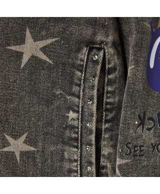 Denim jacket stars monalisa punk