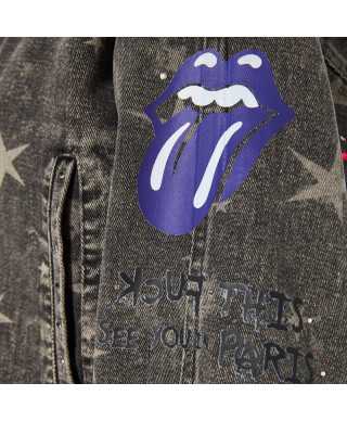 Denim jacket stars monalisa punk