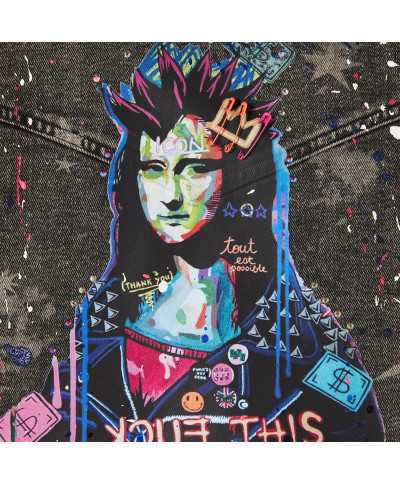 Denim jacket stars monalisa punk