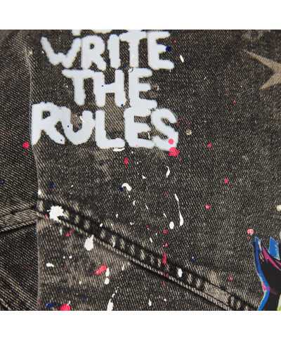 Denim jacket stars monalisa punk