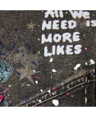 Denim jacket stars monalisa punk