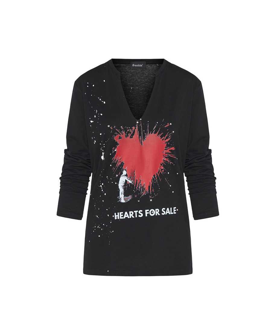 Longsleeve shirt heart splash