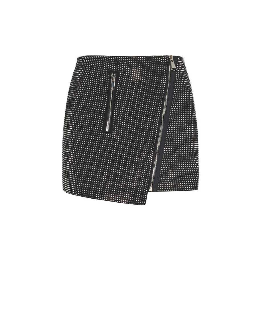 Skirt mini strass zip