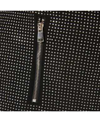 Skirt mini strass zip