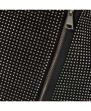 Skirt mini strass zip