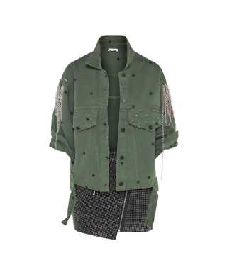 Skirt mini strass zip