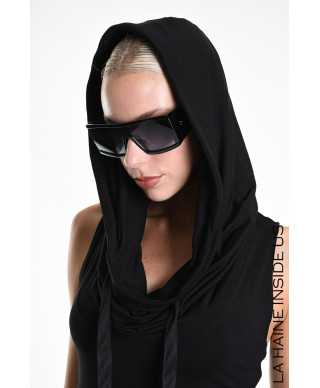 Μακρύ jersey bamboo φόρεμα LA HAINE μαύρο