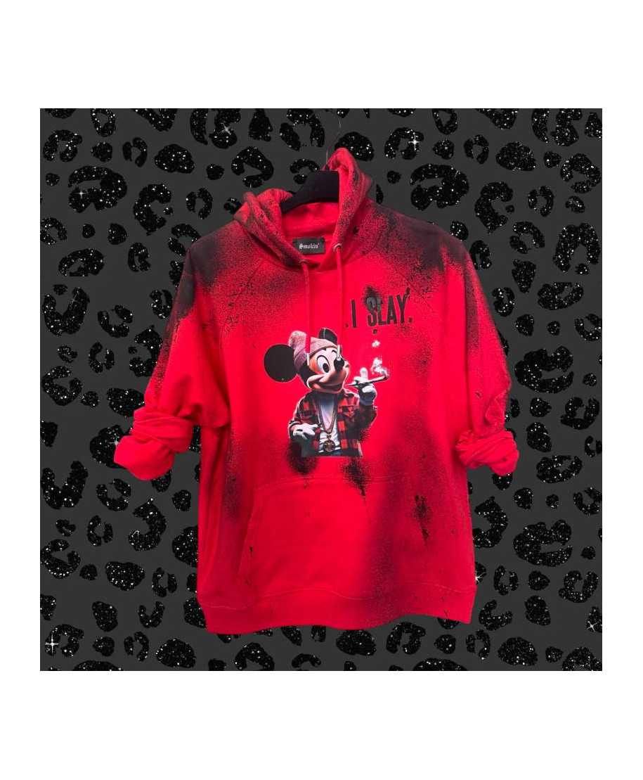 Unisex Hoodie Smokin' Artwork red